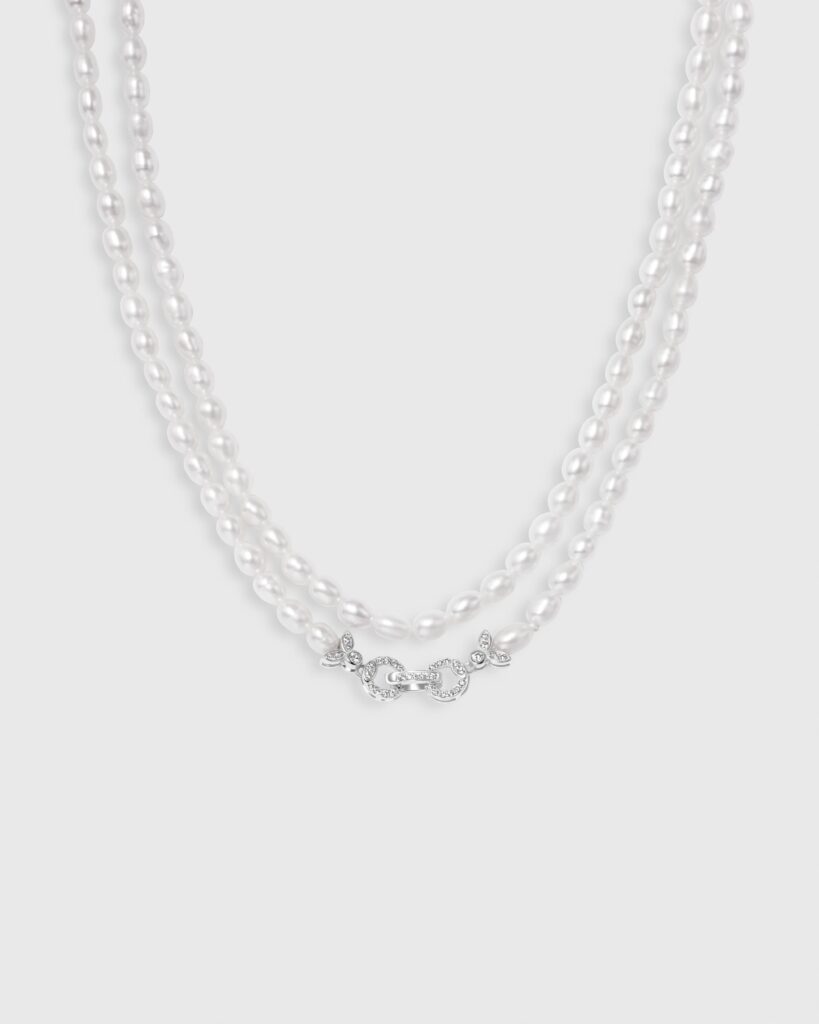 Royal Link Double Classic Pearl Necklace