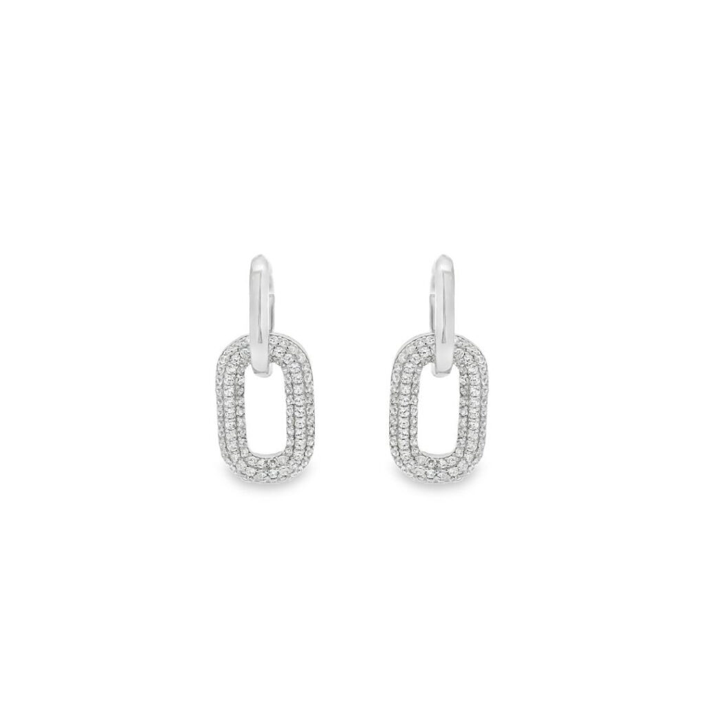 Silver Roche Hoop Hooped Earrings