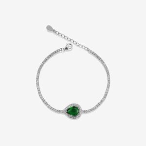 Emerald Green Dazzle Tennis Bracelet