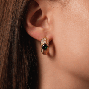 Emerald Armor 18K Gold Plated Earrings