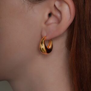 Full Golden Medium Thick Hoop