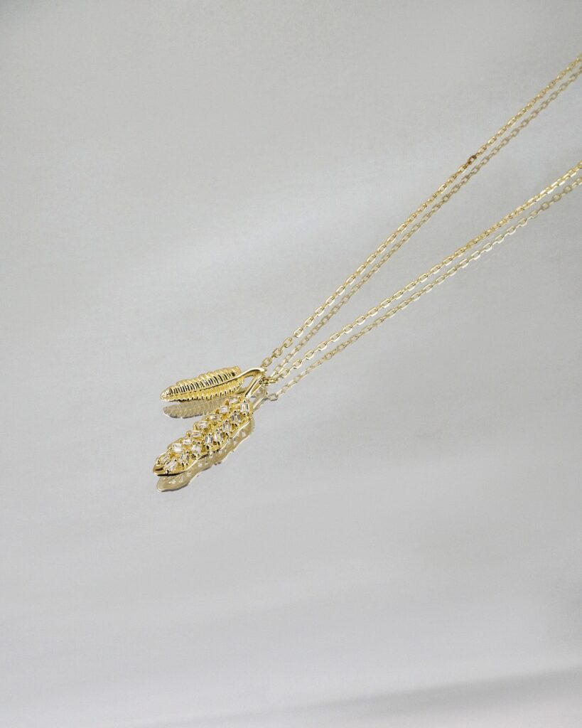 Angel Feathers 18K Gold Plated Necklace