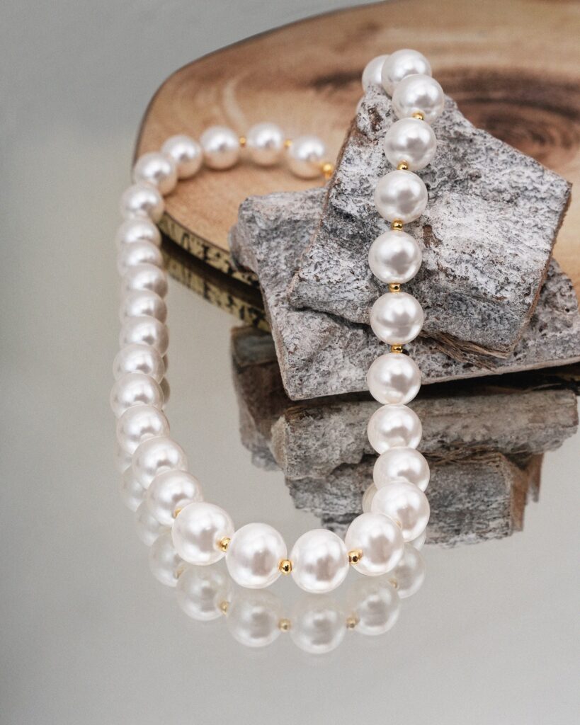 Classic Pearl and 18K Gold Plated Golden Necklace