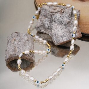 Evil Eye Pearl Necklace