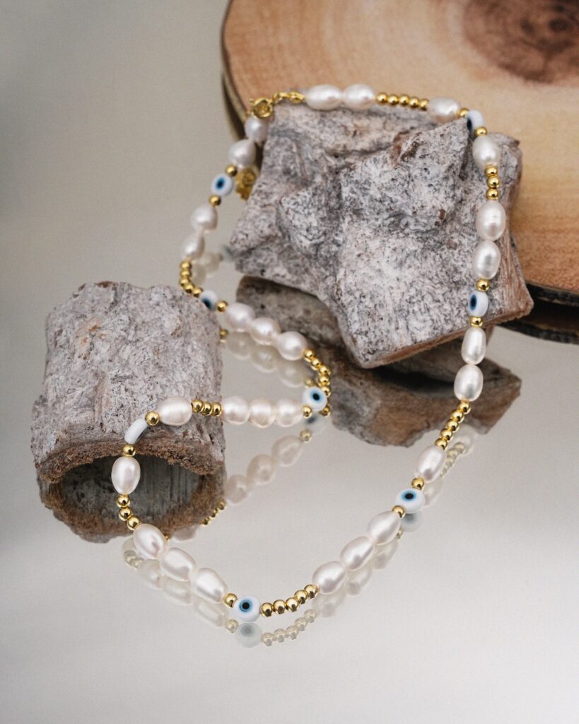 Evil Eye Pearl Necklace