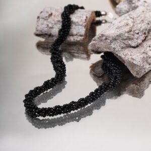 Black Thorpe Black Beads Necklace