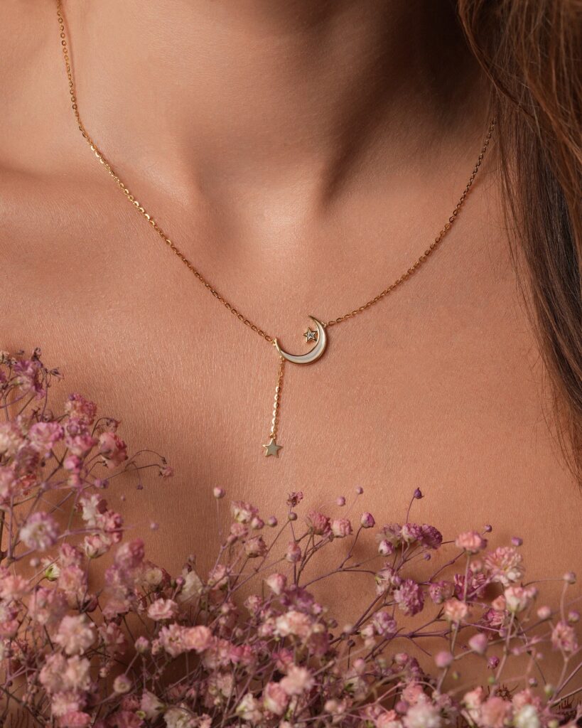Moon & Shooting Star Necklace