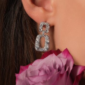 Dazzle Square Statement Earrings