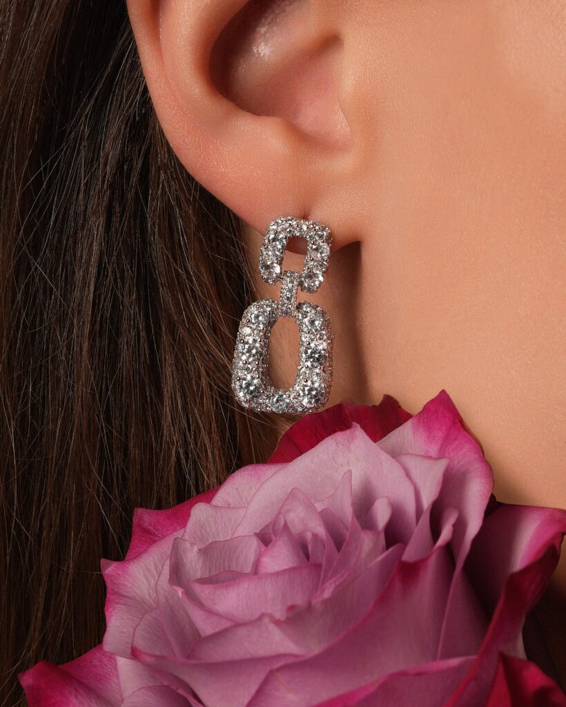 Dazzle Square Statement Earrings