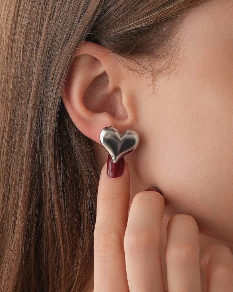 Silver Hearts Earrings