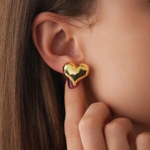 Gold Hearts Earrings