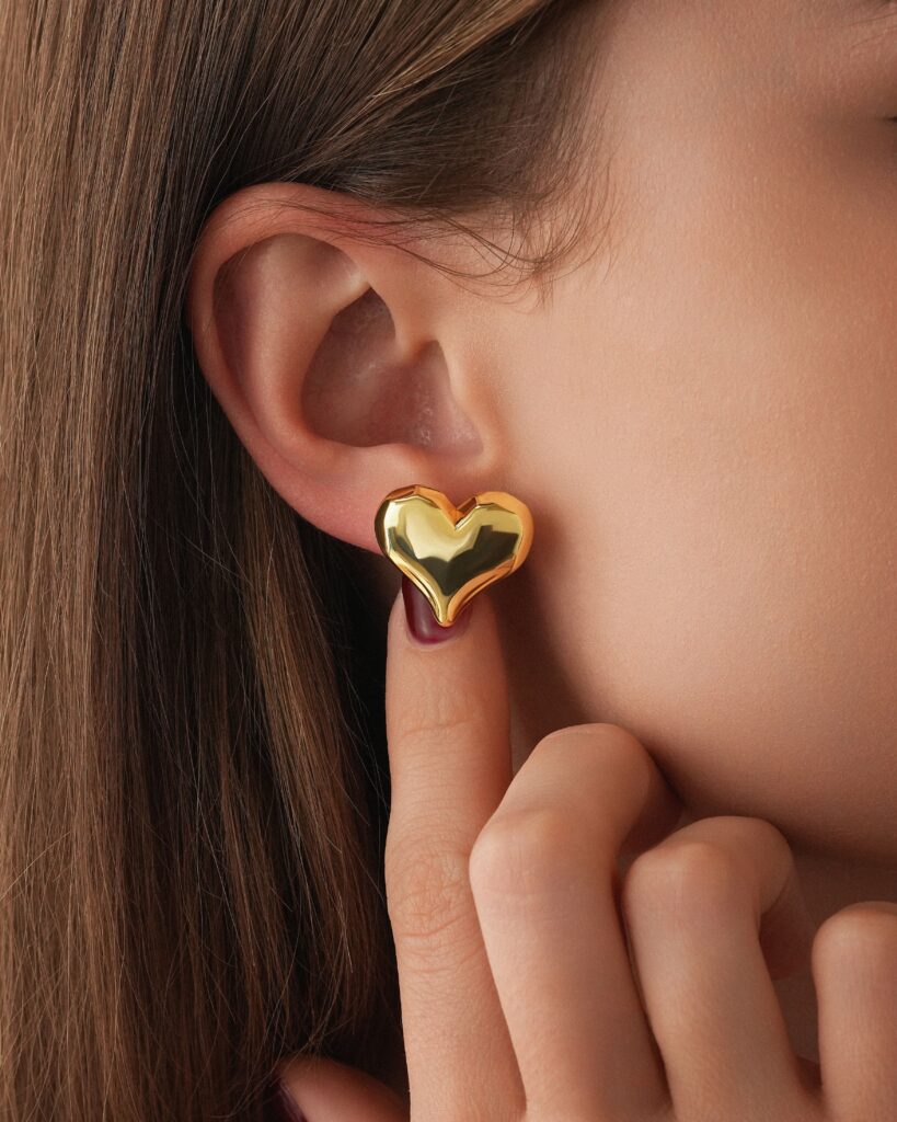 Gold Hearts Earrings