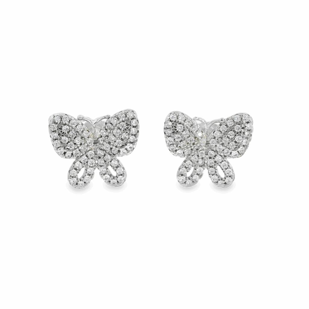 Sparkle Baby Butterfly Stud Earrings