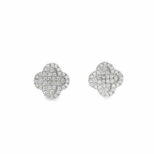 Sparkle Lucky Clover Stud Earrings
