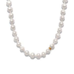 Classic Pearl & Gold Charm Necklace