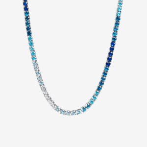 Levels Of Blue Tennis Necklace
