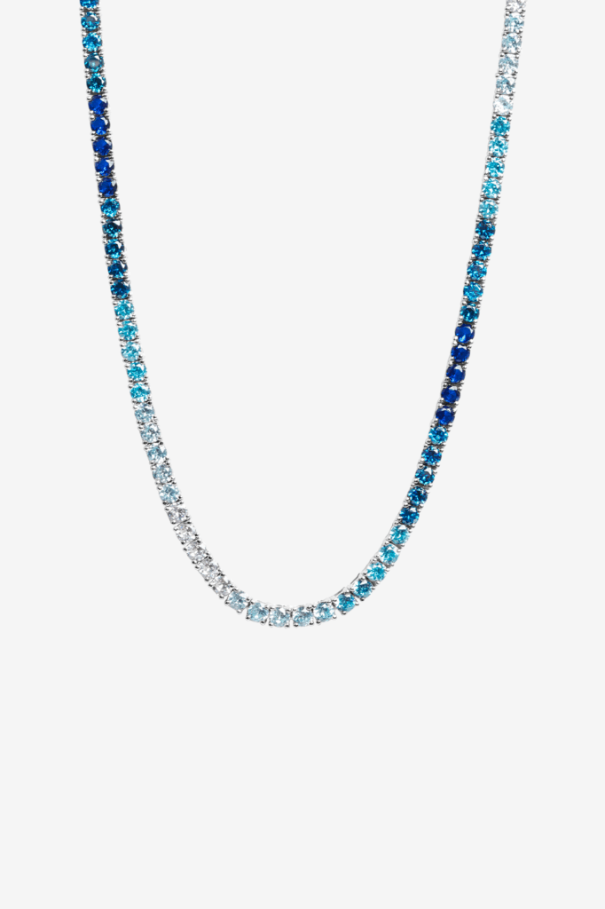 Levels Of Blue Tennis Necklace