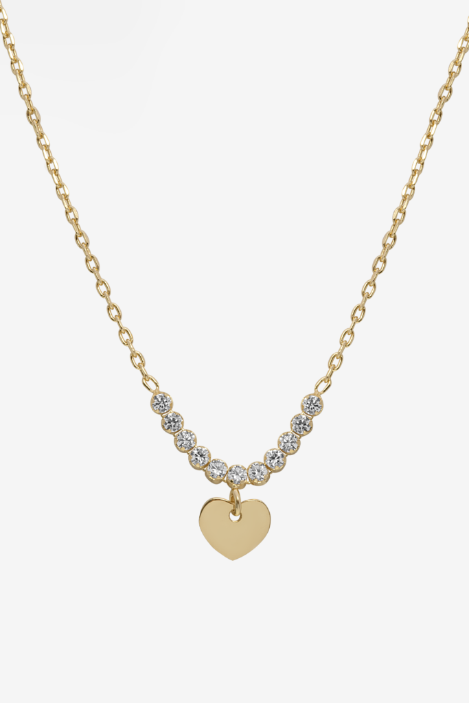 Heart Charm Sparkle Necklace