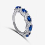 Blue Gem Dazzle Slim Ring