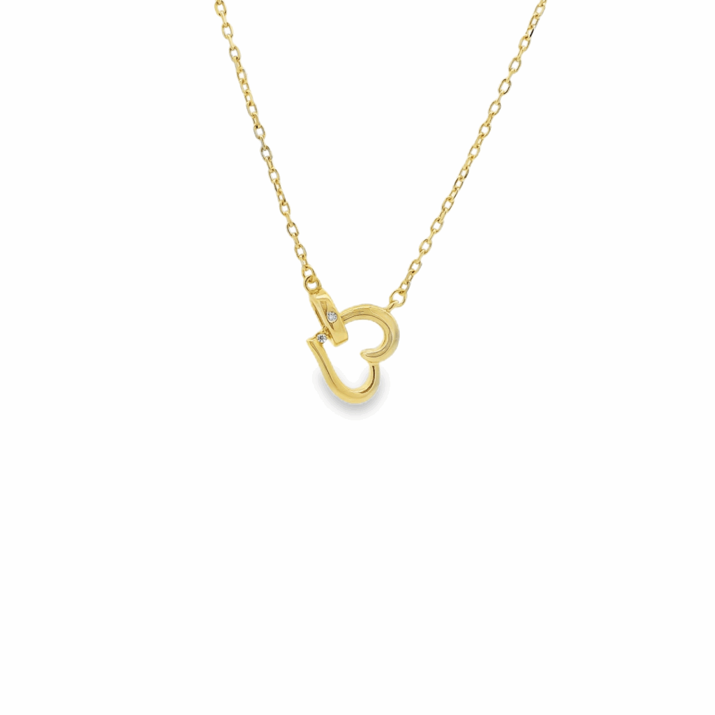 Heart Link 18K Gold Plated Necklace