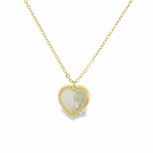 Royal Mother Pearl Heart 18K Gold Plated Necklace
