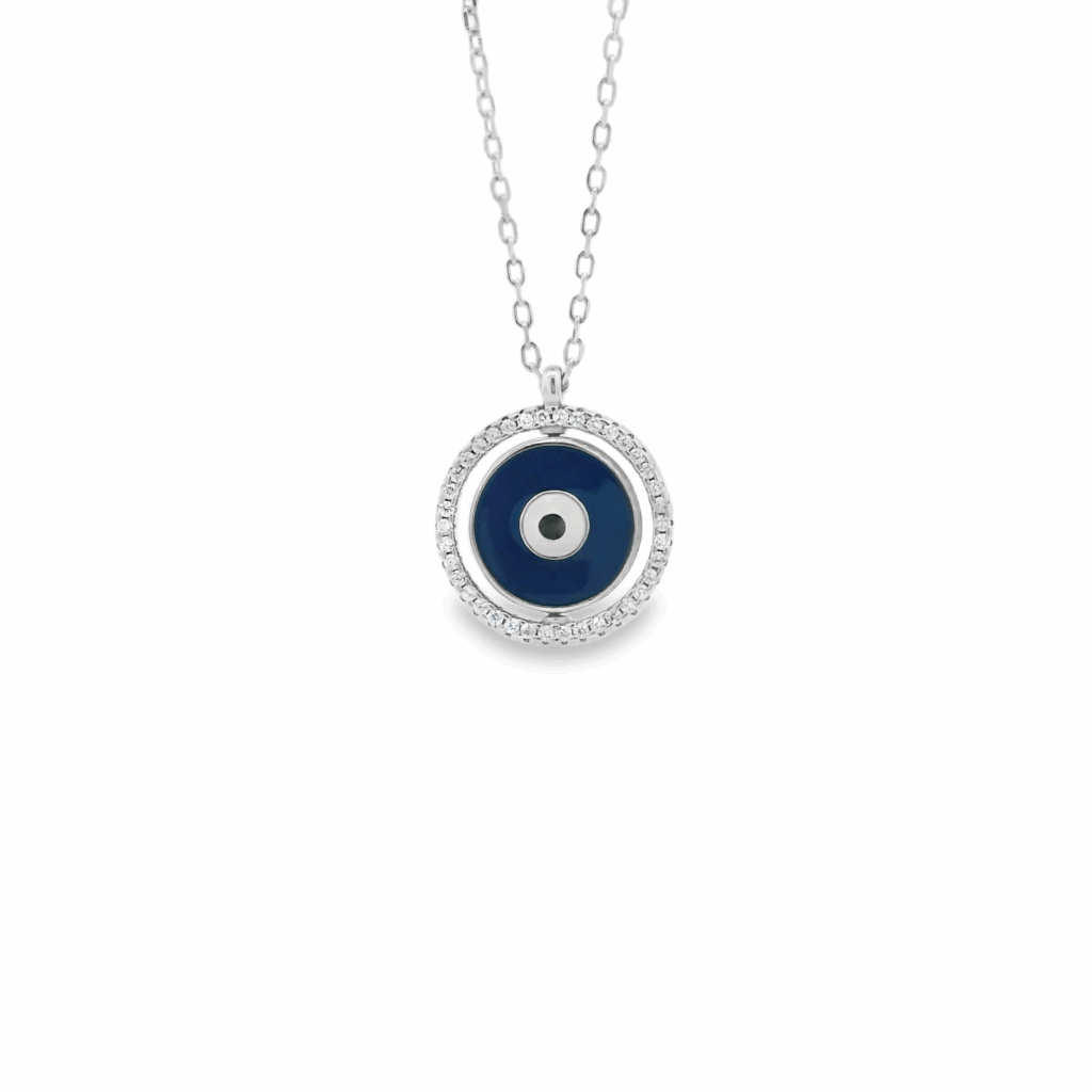Dark Blue Evil Eye Necklace