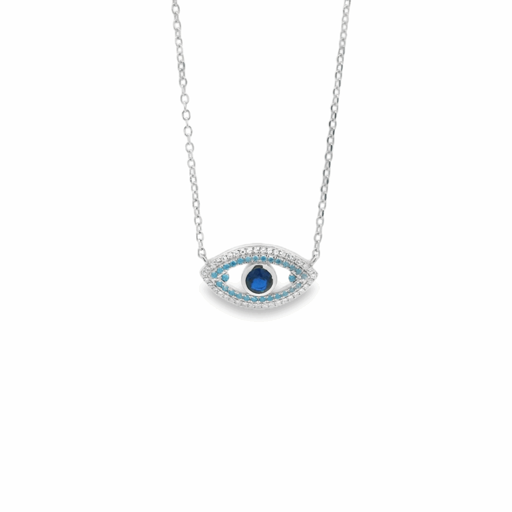 Blue Eyed Gem Necklace