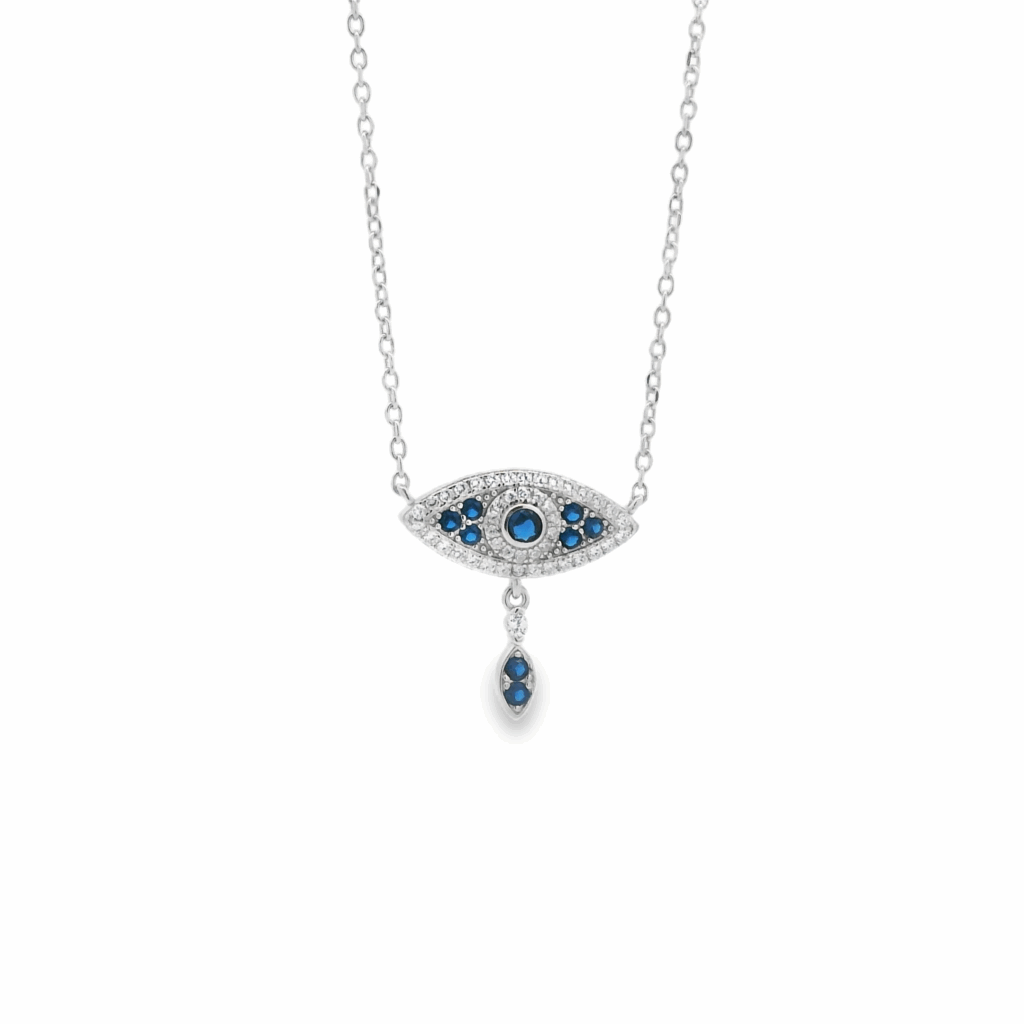 Blue Eye & Charm Necklace