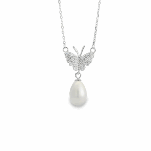 Butterfly Pear Drop Necklace