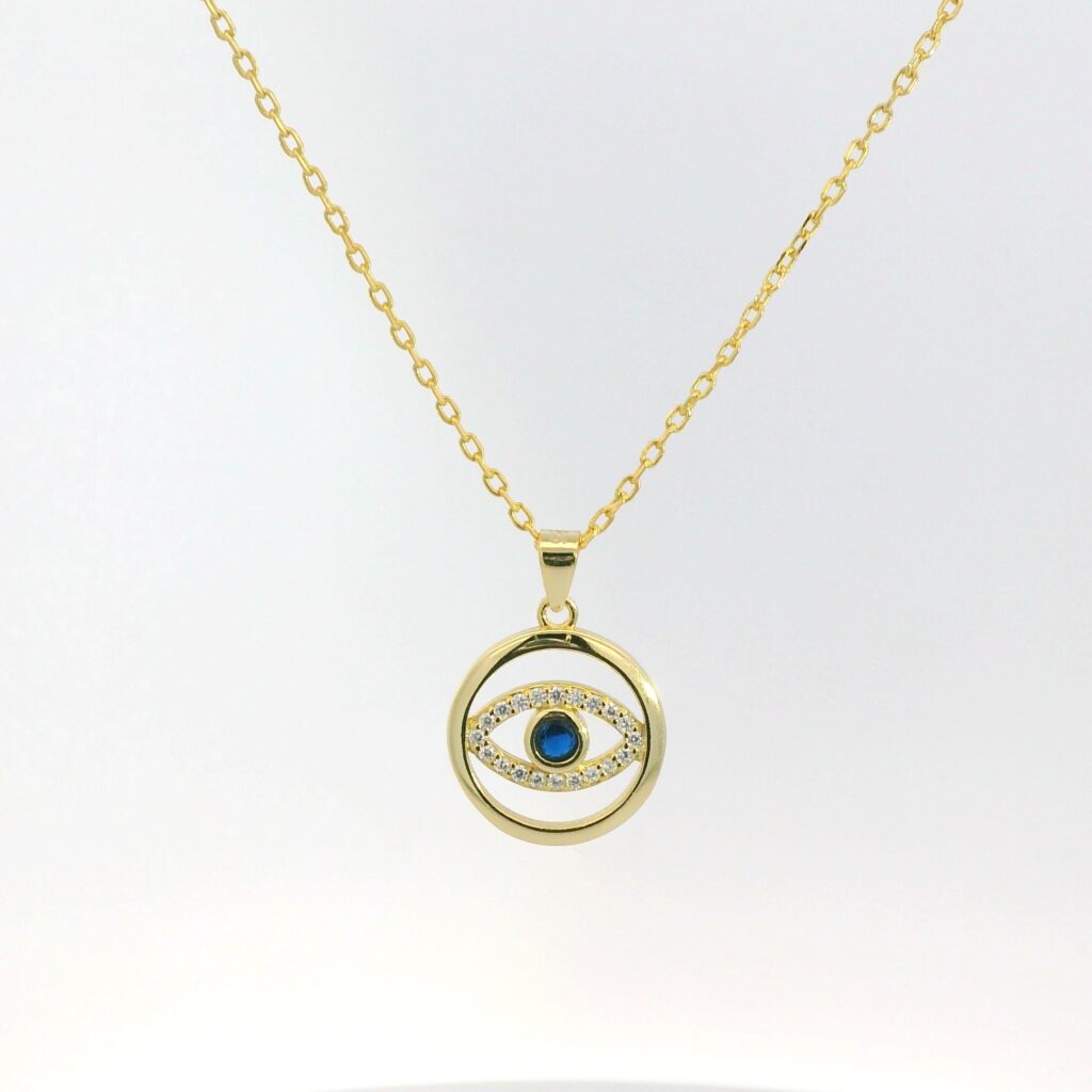 Circle Eye 18k Gold Plated Necklace