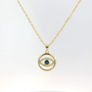 Circle Eye 18k Gold Plated Necklace