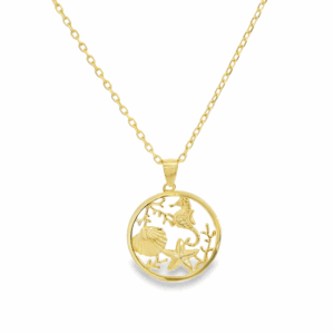 Coral Life 18K Gold Plated Necklace