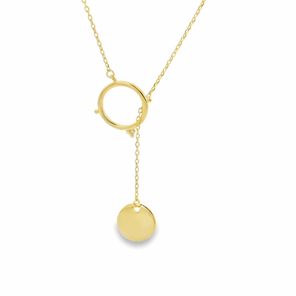 Medallion Hoop 18K Gold Plated Necklace