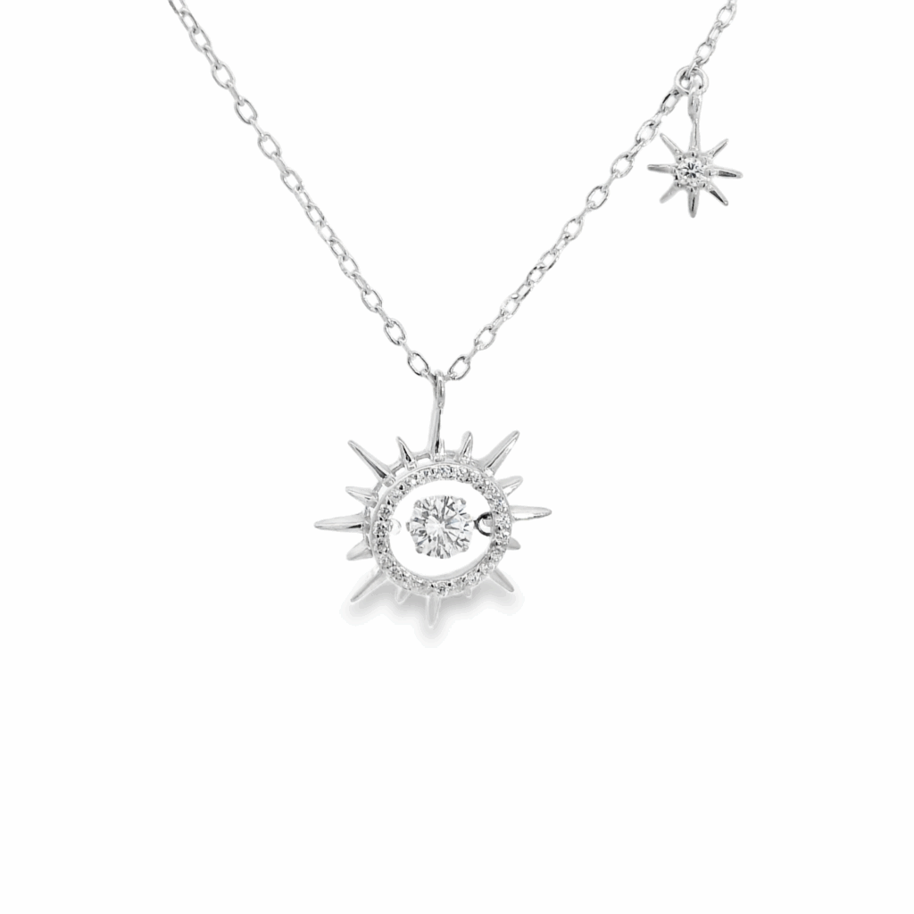 Bright Eclipse & Star Necklace