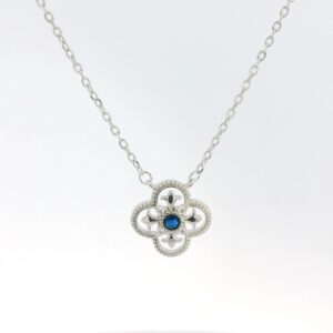 Royal Flower Deep Blue Necklace