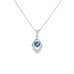 Turquoise Silver Drop Necklace