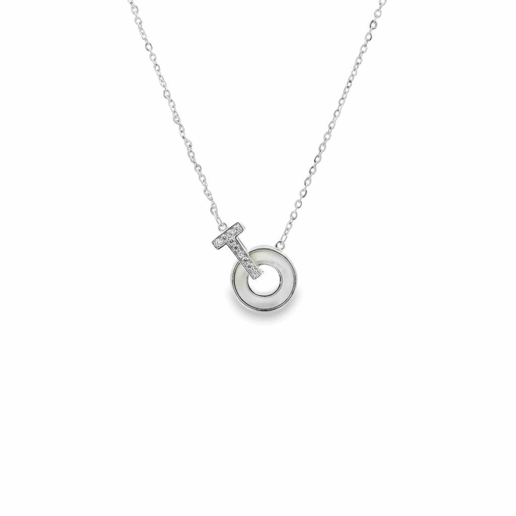 Mother Pearl Circle Necklace