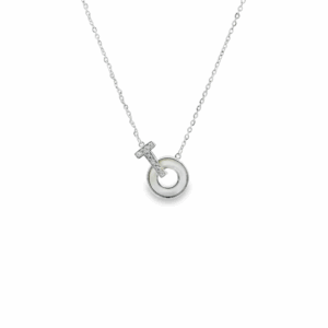 Mother Pearl Circle Necklace