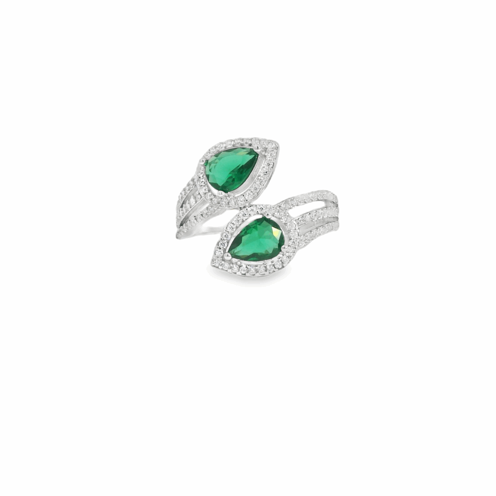Duo Emerald Ring