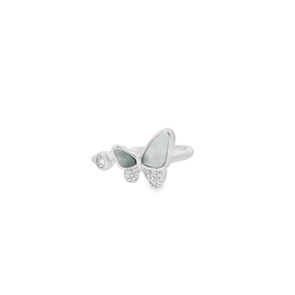 Mother Pearl Butterfly Slim Ring