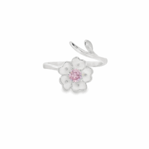 White Pink Flower Gem