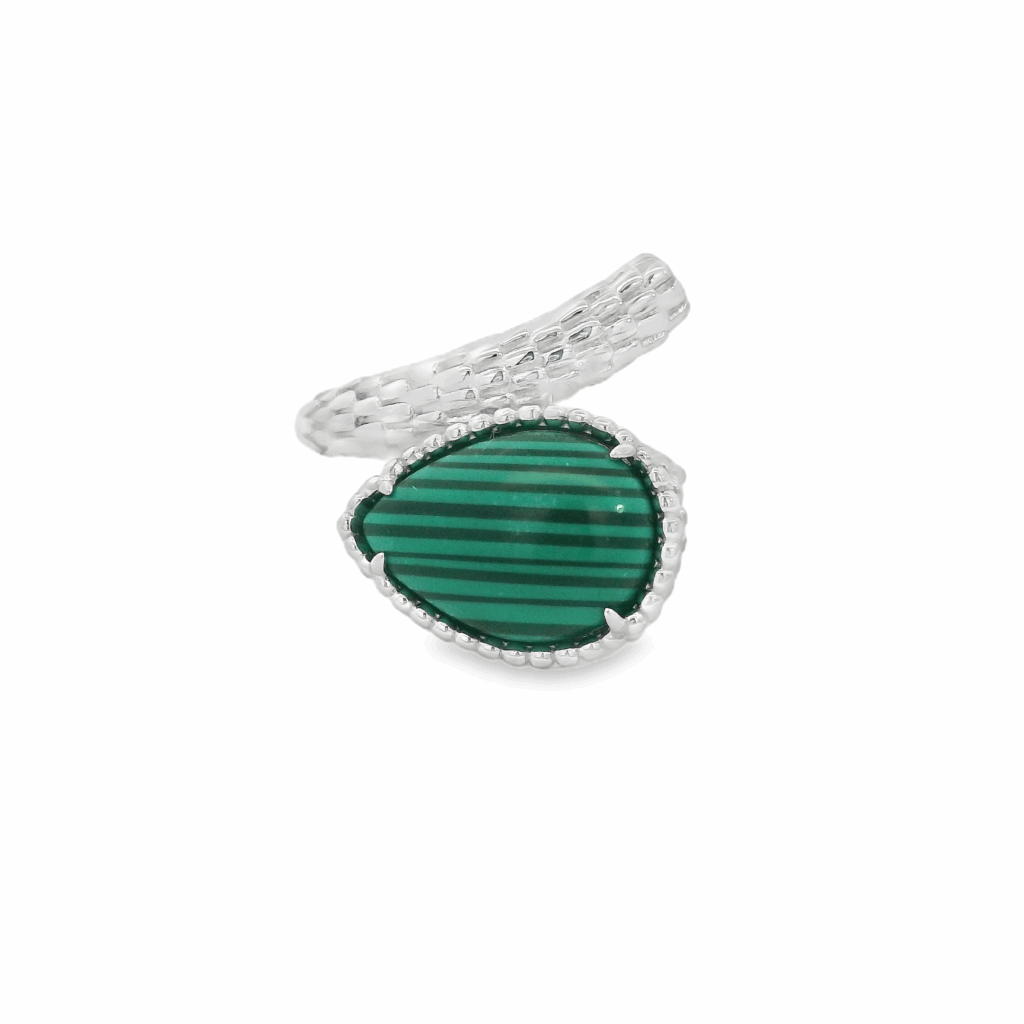 Malachite Big Gem Wrap Ring