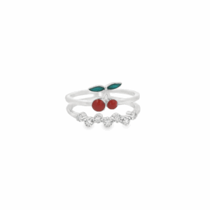 Cherry Dazzle Double Slim Ring