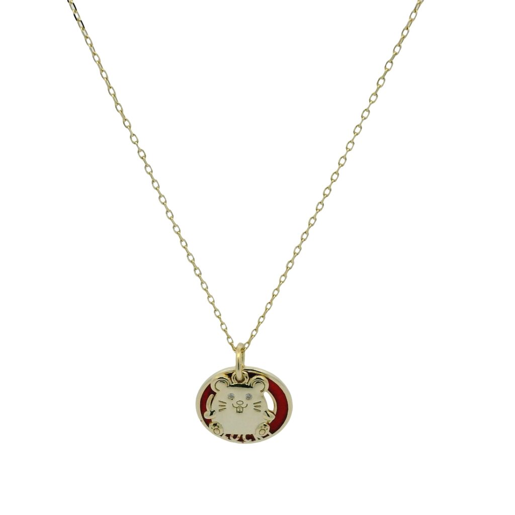 Lucky Rat Zodiac Charm Necklace