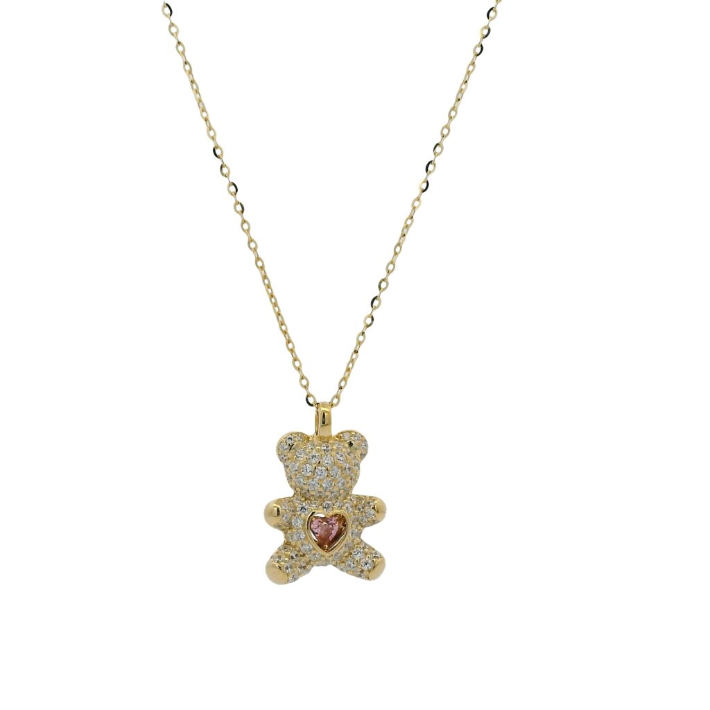 Teddy Bear Charm Necklace