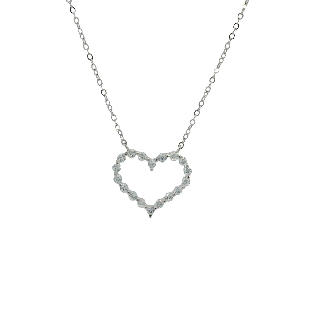 Eternal White Heart Charm