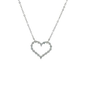 Eternal White Heart Charm