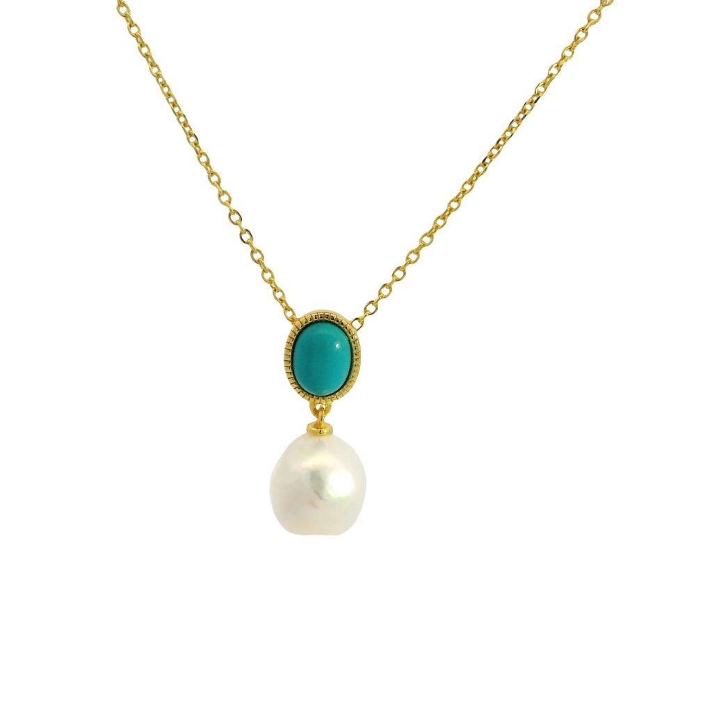 Baroque Pearl Charm Necklace