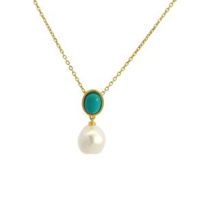 Baroque Pearl Charm Necklace