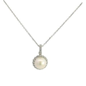 Pearl Drop Charm Necklace